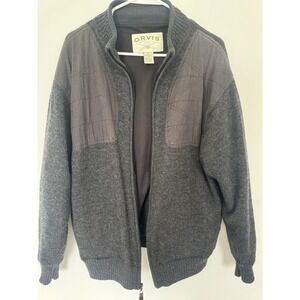 Vintage Orvis Jacket Wool Shooting Men's Large Bomber Plaid Lined Hunting